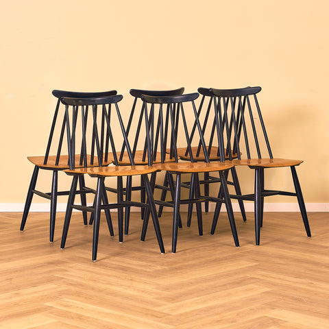 Swedish dining chairs, model 'Fanett' by Ilmari Tapiovaara for Edsbyverken