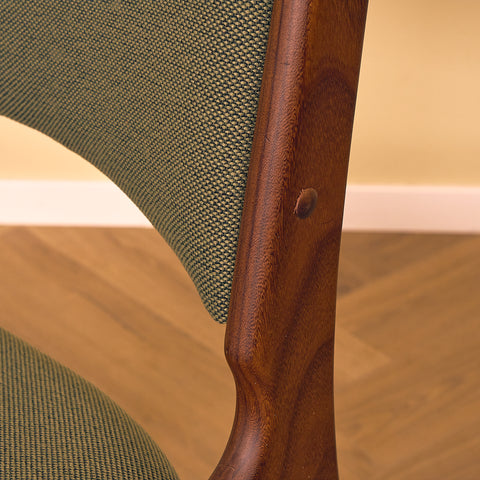 Danish dining chairs in walnut by Erik Buch for Anderstrup Møbelfabrik, model 89