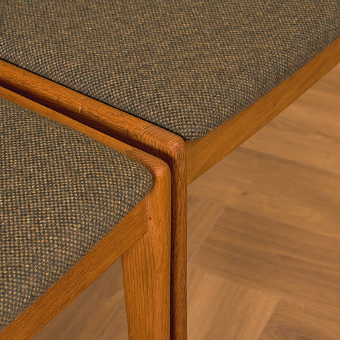Danish dining chairs in oak by Johannes Andersen for Uldum Mobelfabrk