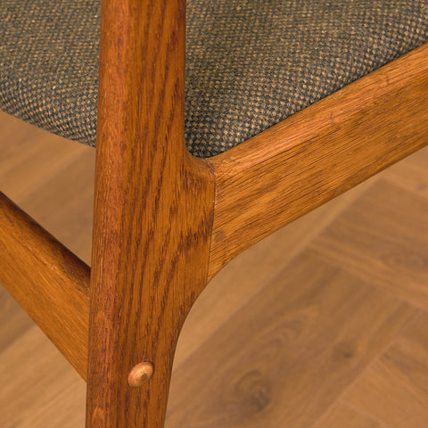 Danish dining chairs in oak by Johannes Andersen for Uldum Mobelfabrk