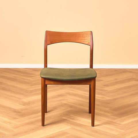 Danish dining chairs in teak by Henning Kjaernulf for Vejle Stolfabrik