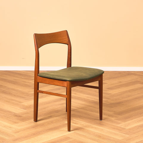 Danish dining chairs in teak by Henning Kjaernulf for Vejle Stolfabrik