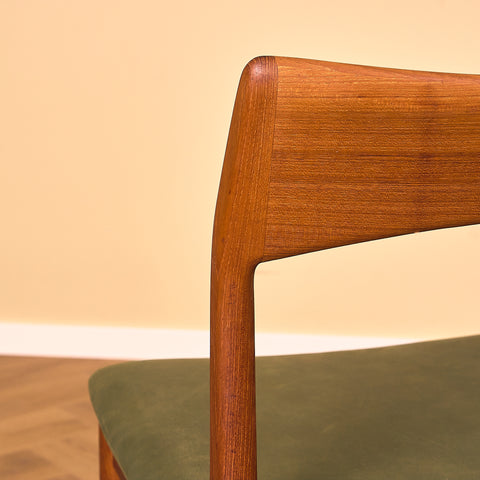 Danish dining chairs in teak by Henning Kjaernulf for Vejle Stolfabrik