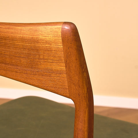 Danish dining chairs in teak by Henning Kjaernulf for Vejle Stolfabrik