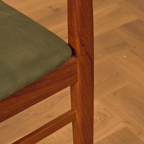 Danish dining chairs in teak by Henning Kjaernulf for Vejle Stolfabrik