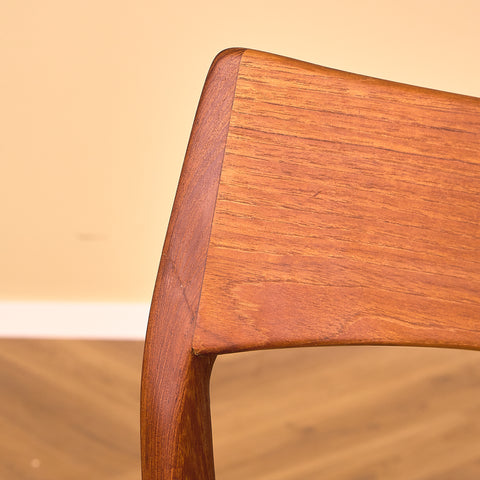 Danish dining chairs in teak by Henning Kjaernulf for Vejle Stolfabrik