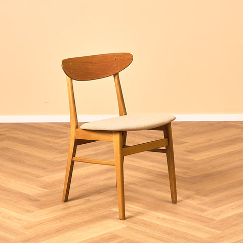 Dining chairs in teak & beech by Farstrup, model 210