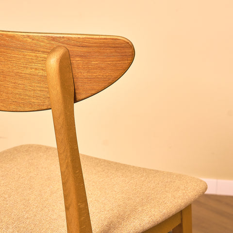Dining chairs in teak & beech by Farstrup, model 210