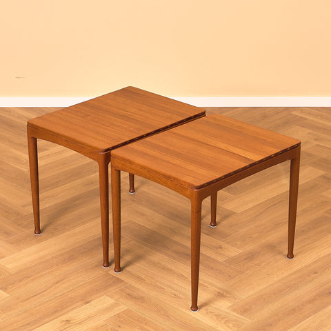 Swedish side tables in teak, model 'Micado' by Sven Engström and Gunnar Myrstrand for Bra Bohag, Tingström