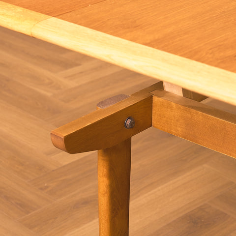 Swedish extandable coffee table in teak & beech by AB Örnen Möbelfabriken