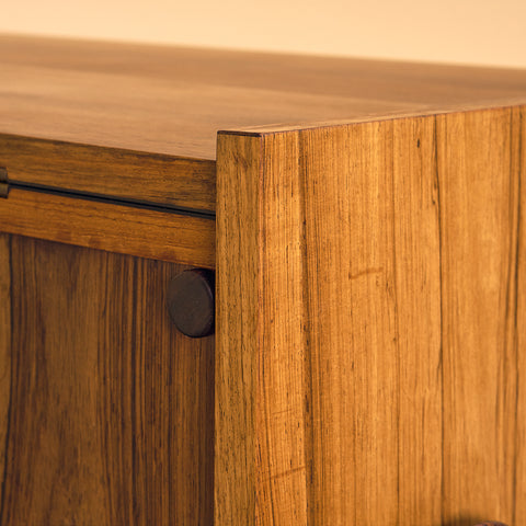 Danish corner bar cabinet in Santos rosewood by Erik Buck and Johannes Andersen for Dyrlund