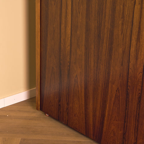 Danish corner bar cabinet in Santos rosewood by Erik Buck and Johannes Andersen for Dyrlund
