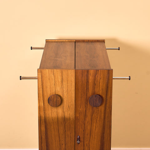 Danish corner bar cabinet in Santos rosewood by Erik Buck and Johannes Andersen for Dyrlund