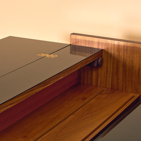 Danish corner bar cabinet in Santos rosewood by Erik Buck and Johannes Andersen for Dyrlund