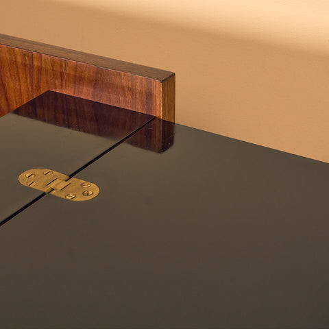 Danish corner bar cabinet in Santos rosewood by Erik Buck and Johannes Andersen for Dyrlund
