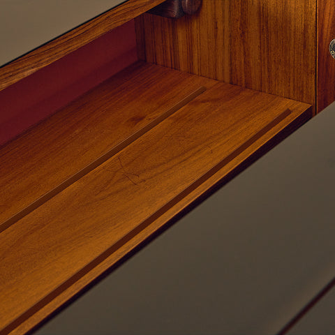 Danish corner bar cabinet in Santos rosewood by Erik Buck and Johannes Andersen for Dyrlund