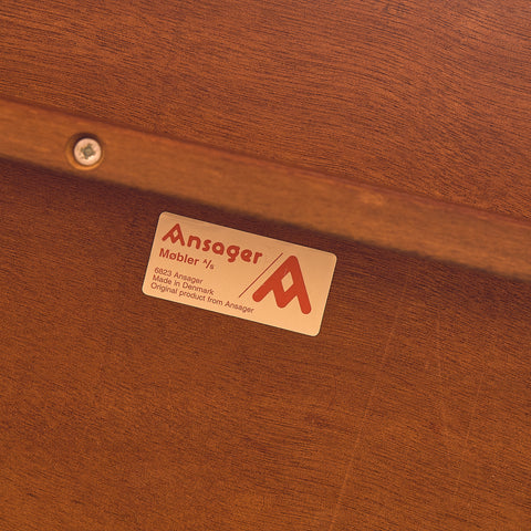 Danish oval dining table in mahogany by Ansager Møbler A/S