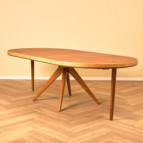 Swedish round dining table in mahogany by David Rosén for Nordiska Kompaniet