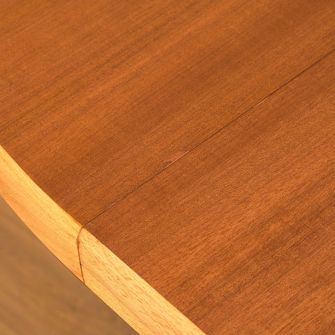 Swedish round dining table in mahogany by David Rosén for Nordiska Kompaniet