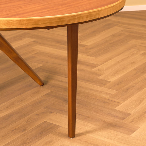 Swedish round dining table in mahogany by David Rosén for Nordiska Kompaniet