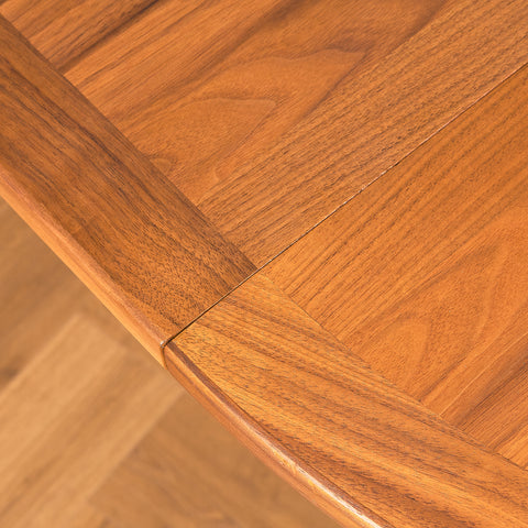 Swedish round dining table in walnut by Nils Jonsson for Troeds