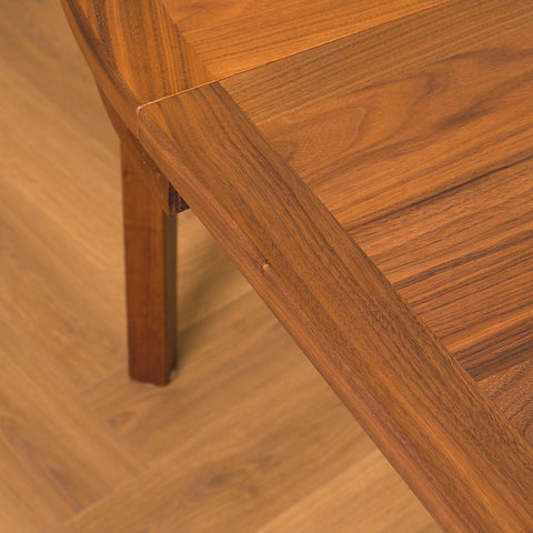 Swedish round dining table in walnut by Nils Jonsson for Troeds