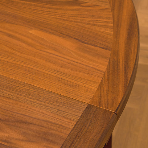 Swedish round dining table in walnut by Nils Jonsson for Troeds