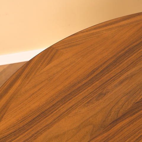 Swedish round dining table in walnut by Nils Jonsson for Troeds