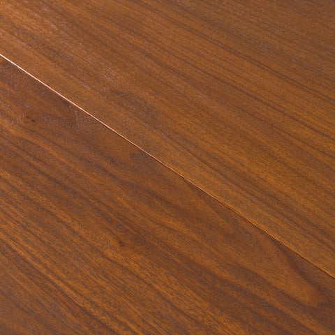 Swedish round dining table in teak/walnut
