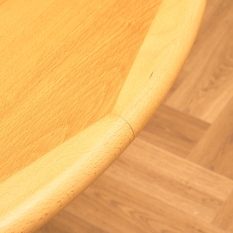 Danish dining table in beech by Laurits M. Larsen for Laurits M. Larsen Møblefabrik