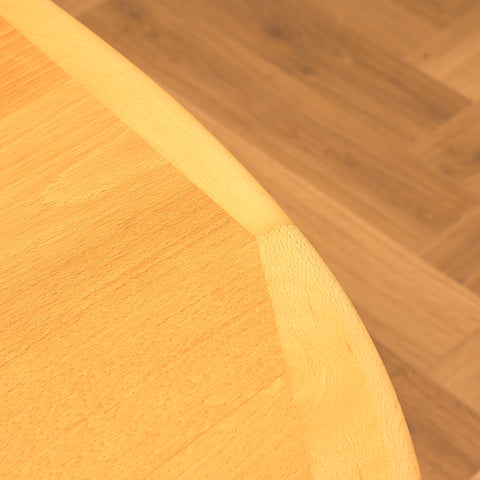 Danish dining table in beech by Laurits M. Larsen for Laurits M. Larsen Møblefabrik