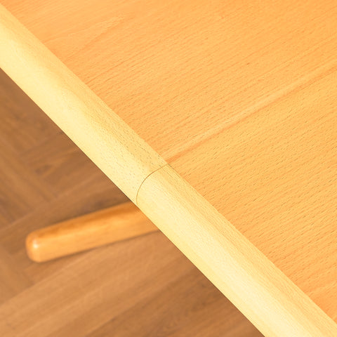 Danish dining table in beech by Laurits M. Larsen for Laurits M. Larsen Møblefabrik