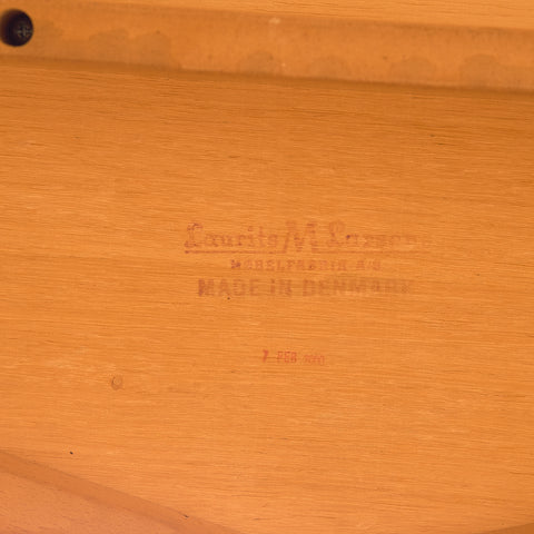 Danish dining table in beech by Laurits M. Larsen for Laurits M. Larsen Møblefabrik