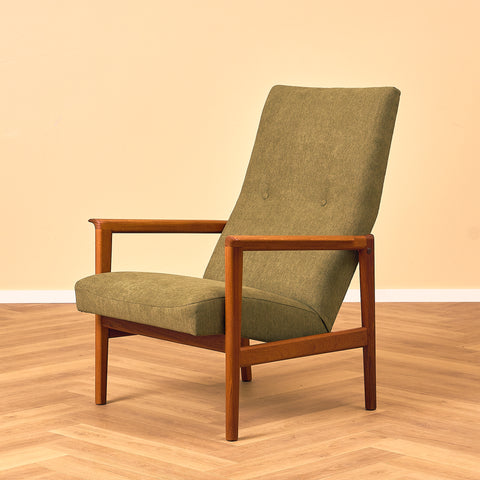 Swedish armchair in solid teak