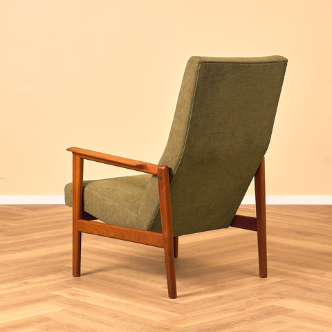 Swedish armchair in solid teak