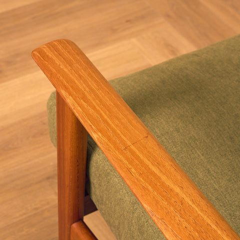 Swedish armchair in solid teak