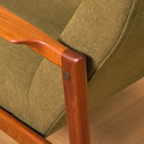 Swedish armchair in solid teak