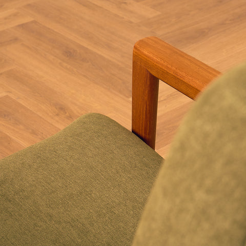 Swedish armchair in solid teak
