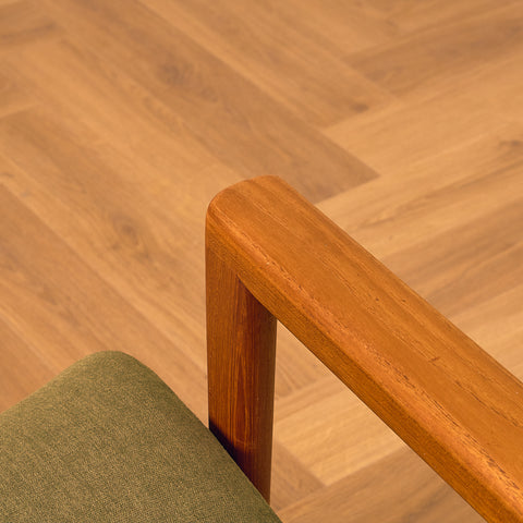 Swedish armchair in solid teak