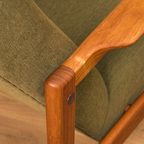Swedish armchair in solid teak