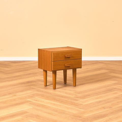 Small danish bedside table in teak