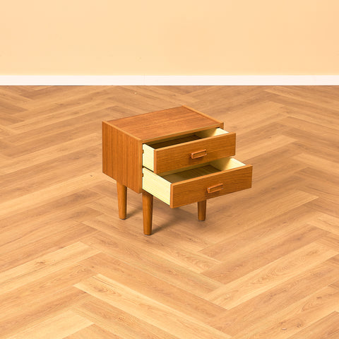 Small danish bedside table in teak