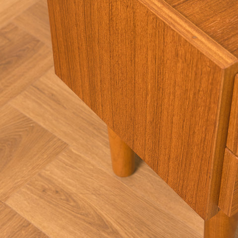 Small danish bedside table in teak