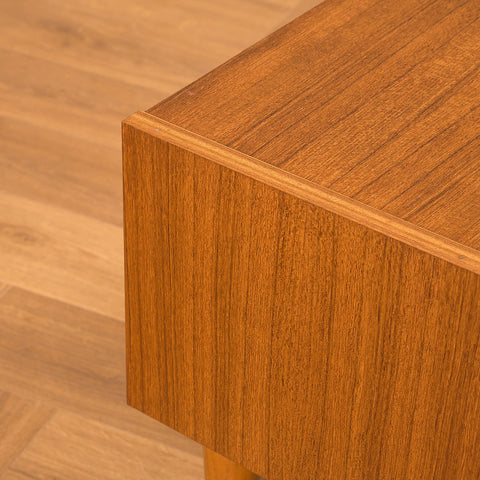 Small danish bedside table in teak