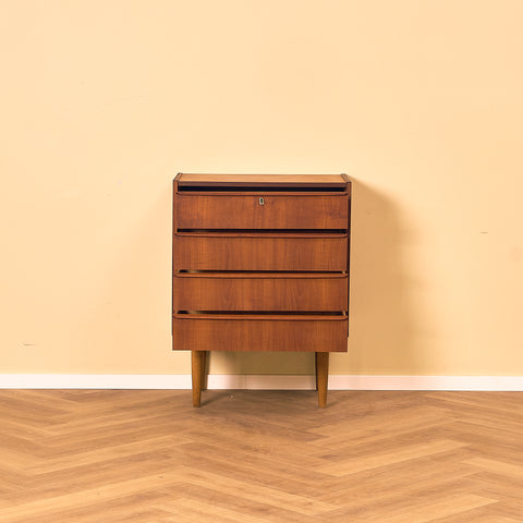 Kommode mit 4 Schubladen, 1950er-60er Jahre, Dänemark