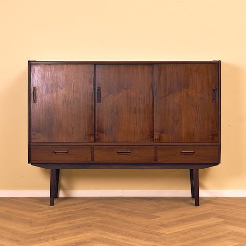 Danish highboard in dark teak