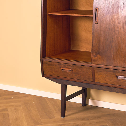 Danish highboard in dark teak