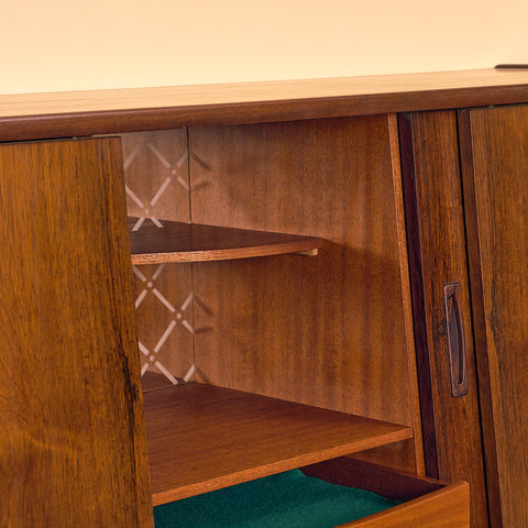 Danish highboard in dark teak