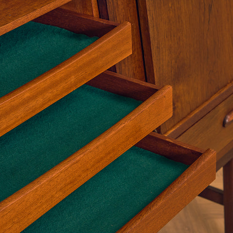 Danish highboard in dark teak