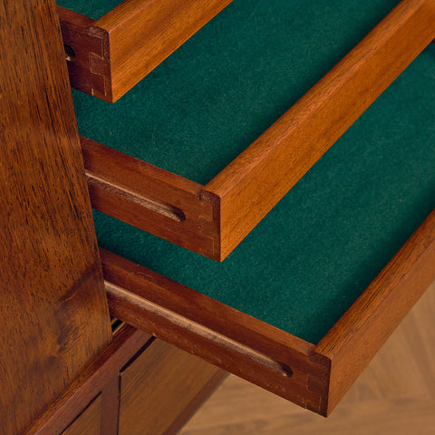 Danish highboard in dark teak
